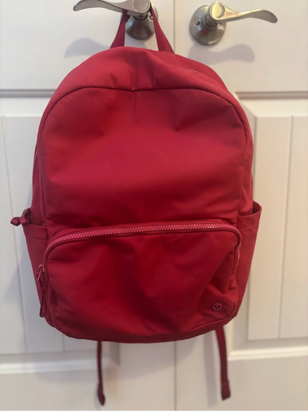 lululemon backpack hot pink Nylon Has tag! ReturnStyle Clip A Carabiner Or Your Favourite Accessories To The Webbing Loop. Let's unbox my new pink